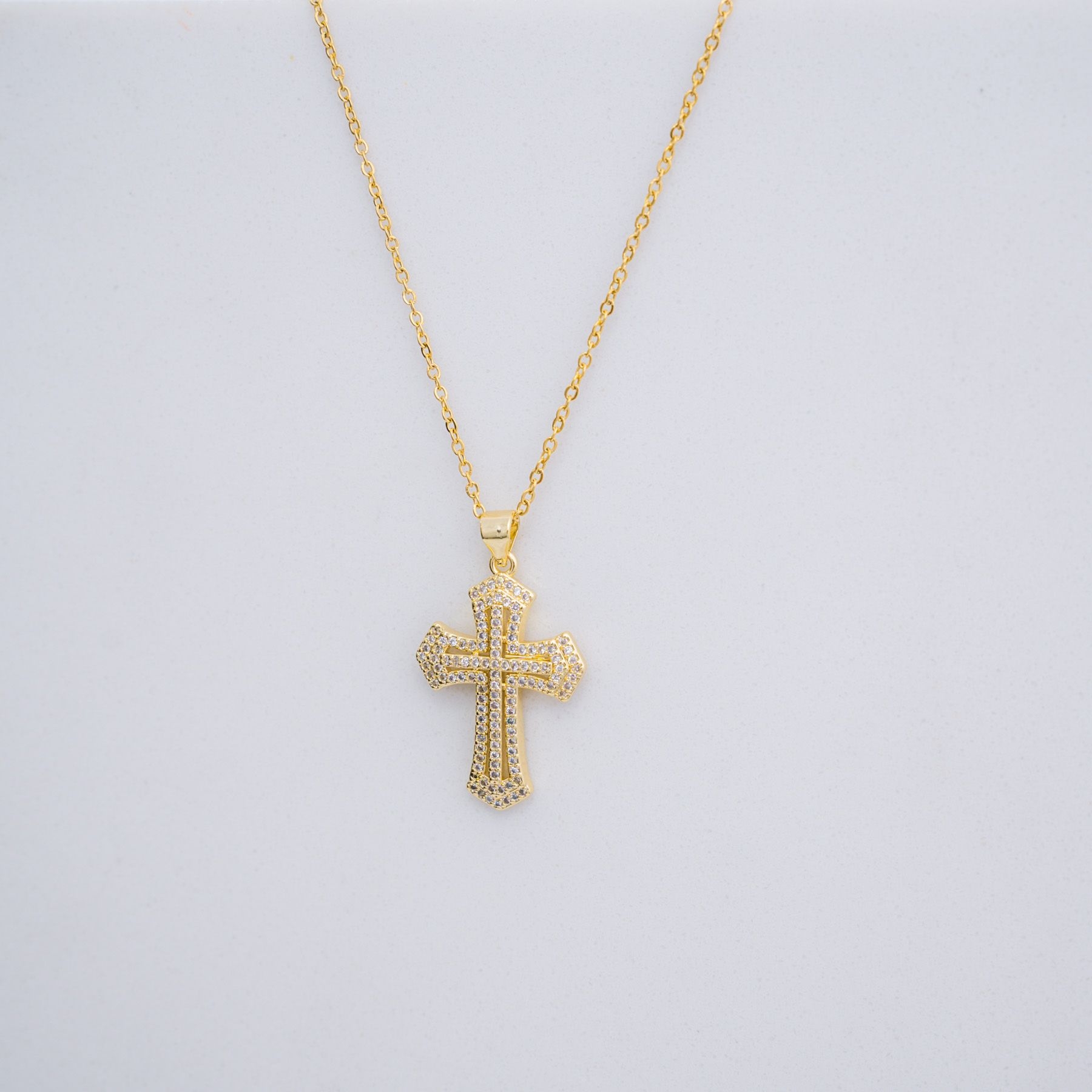 CROSS NECKLACE - GOLD ' - ' CROSSES