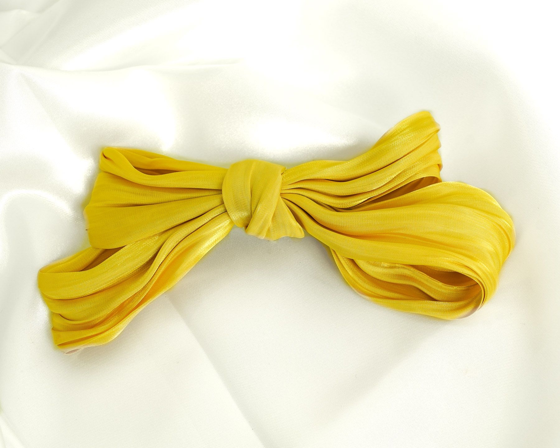 FELICIA HAIR BOW - GLITTER YELLOW ' - ' HAIR CLIPS