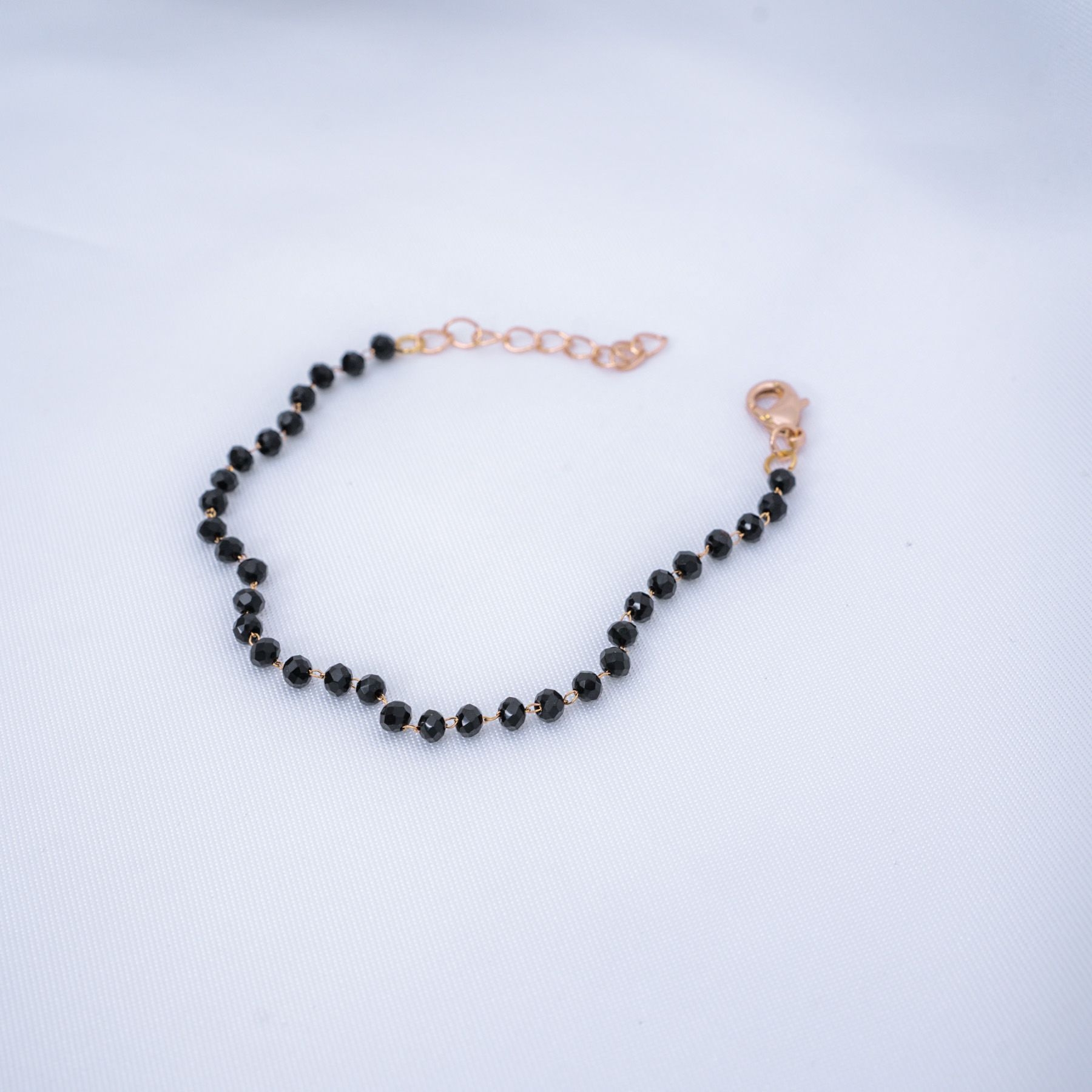 SHIRIN BRACELET - ROSE GOLD & BLACK  ' - ' HAND