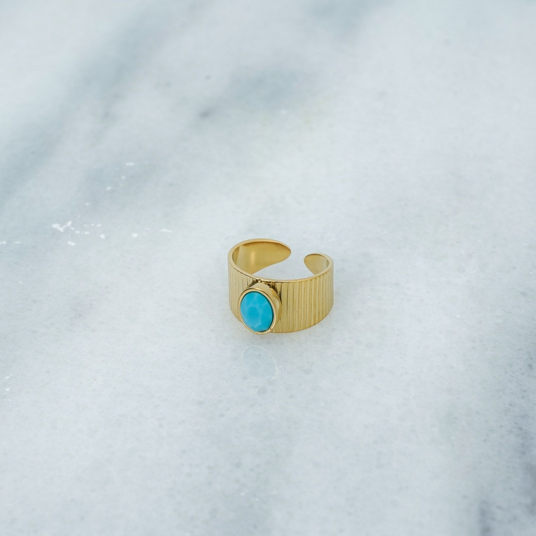 LIVIA RING - GOLD &  BLUE ' - ' RINGS