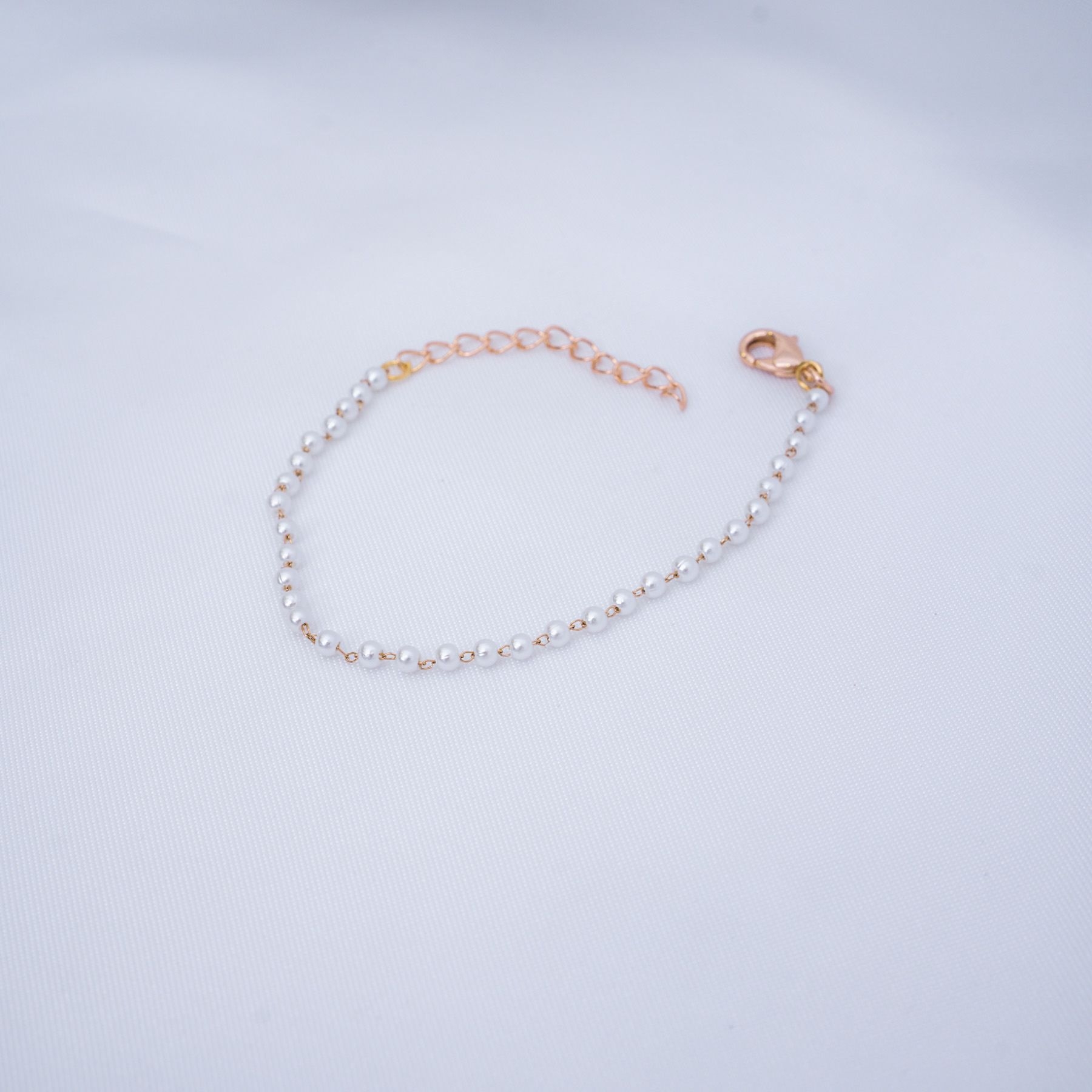 SHIRIN BRACELET -  ROSE GOLD & WHITE ' - ' HAND