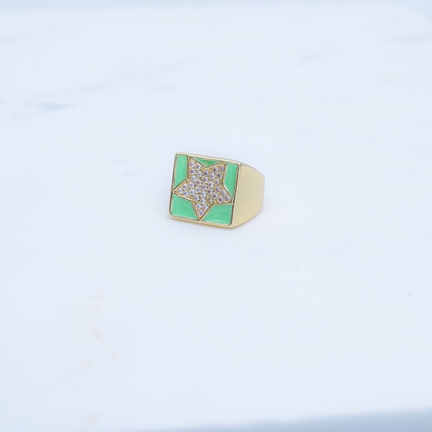 STAR WARS RING - GOLD & GREEN ' - ' RINGS