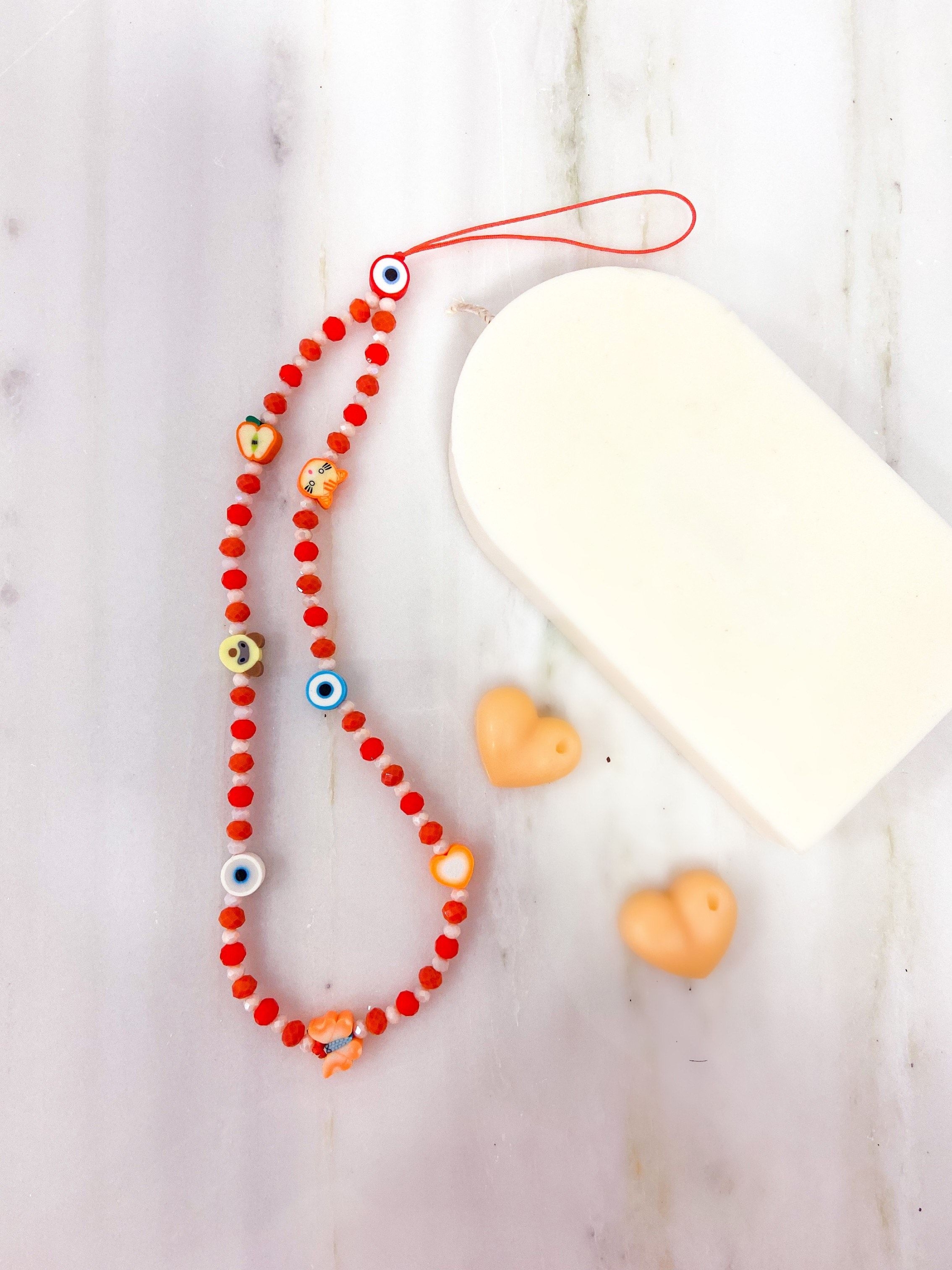 ICE CREAM PHONE STRAP - RED ' - ' MOBILE CHAINS