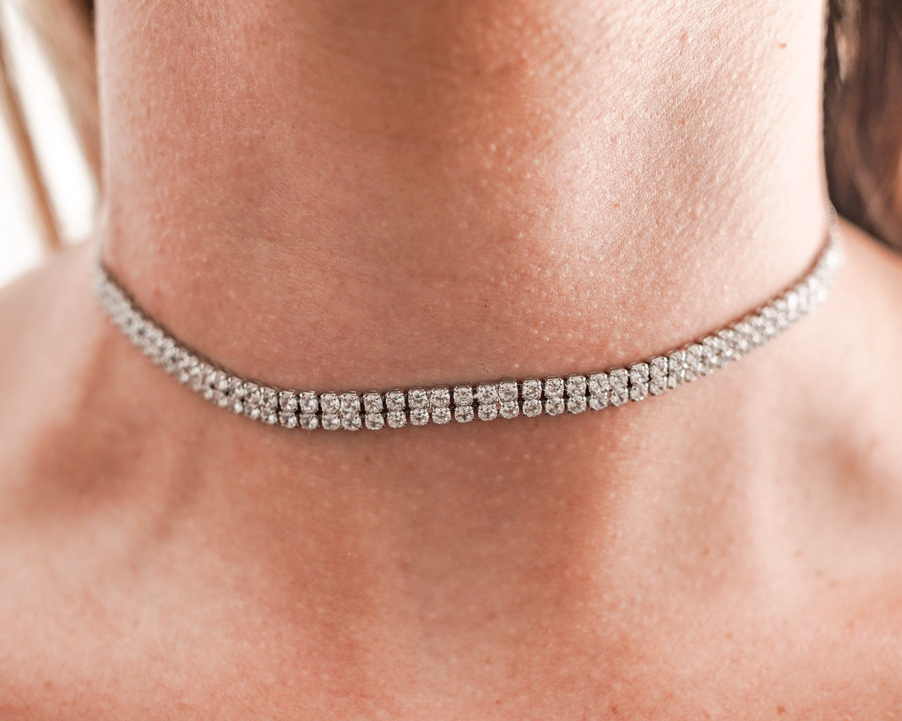 VALENCIA CHOKER NECKLACE - SILVER ' - ' CHOKER