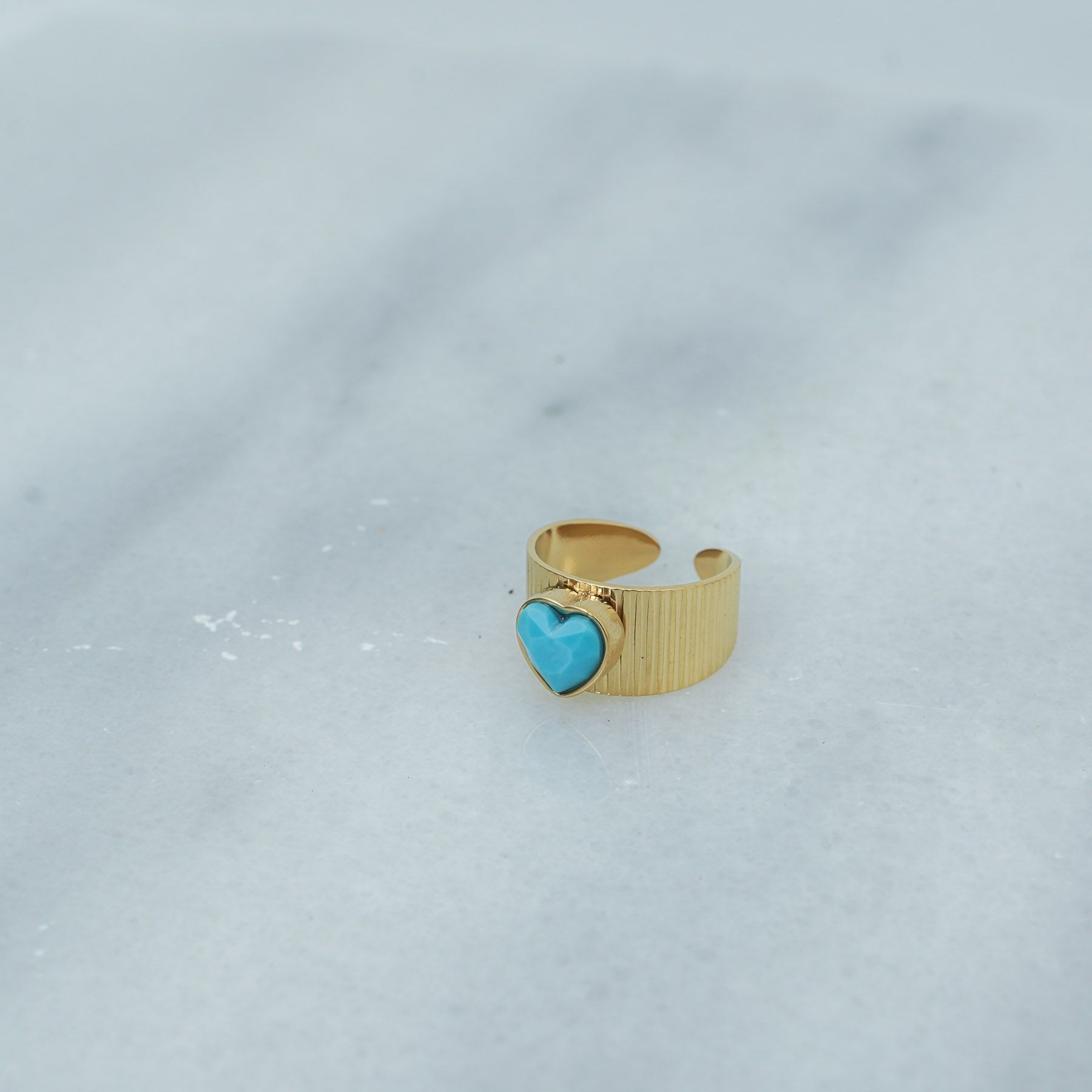 ANNIVERSARY RING - GOLD & BLUE ' - ' RINGS