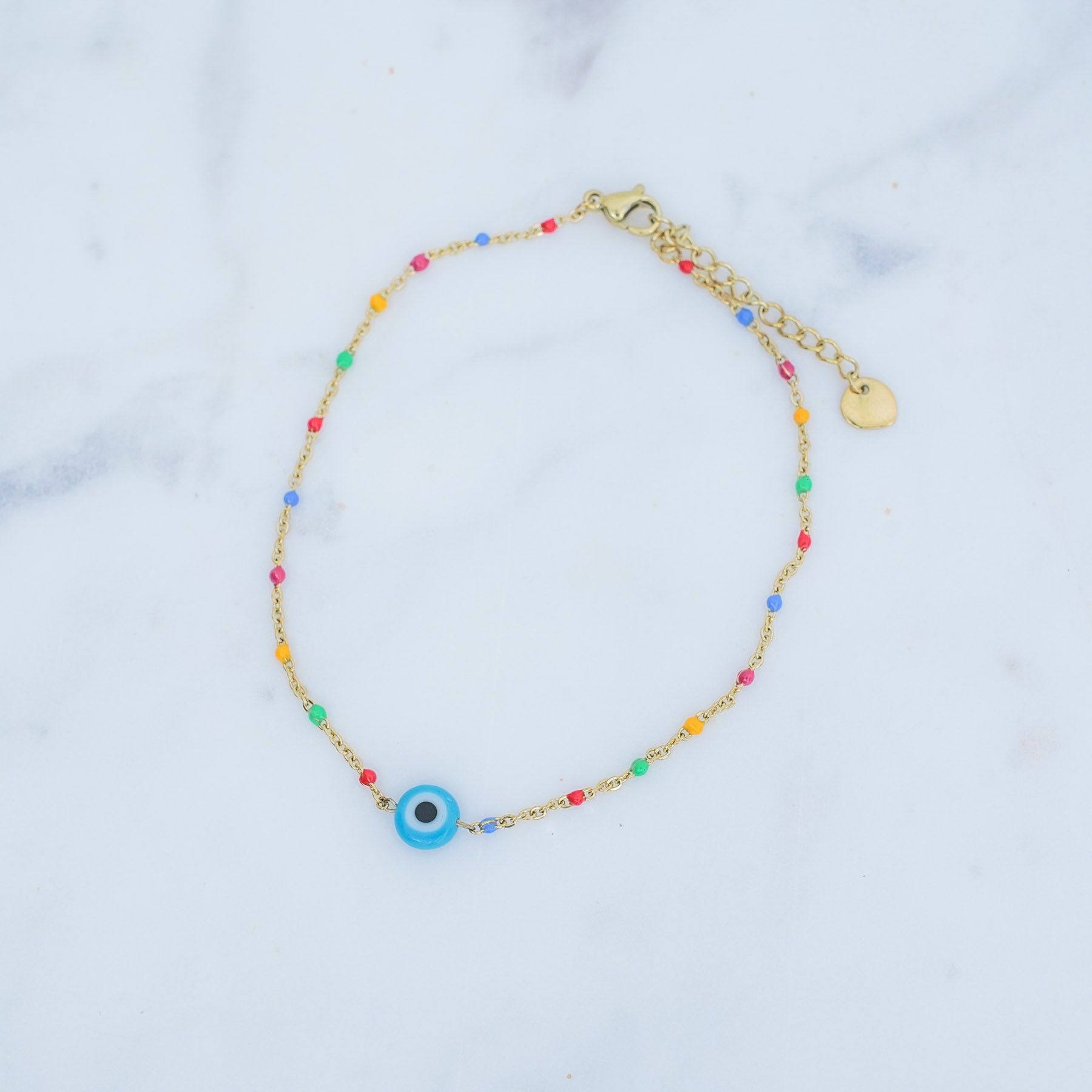 ELYSIAN ANKLET - COLOURFUL GOLD ' - ' LEG