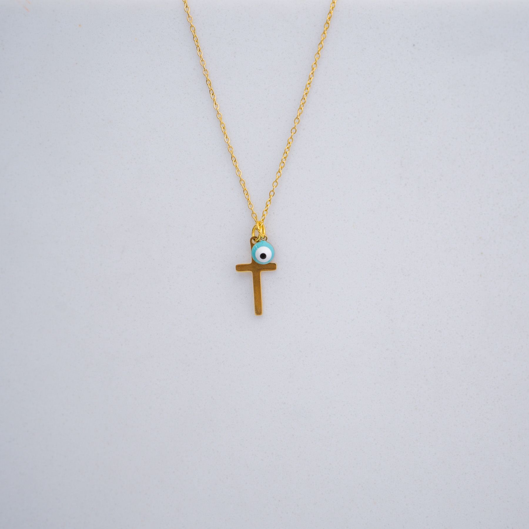 CROSS NECKLACE - GOLD ' - ' CROSSES