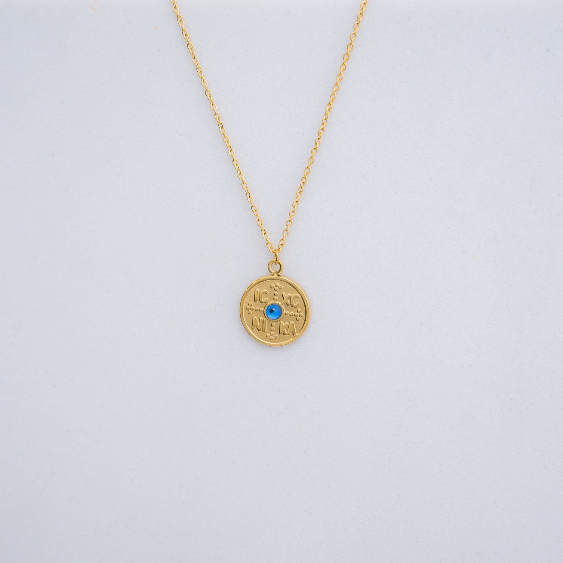 ΚΩΝΣΤΑΝΤΙΝΑΤΟ NECKLACE - GOLD & BLUE ' - ' CONSTANTINE