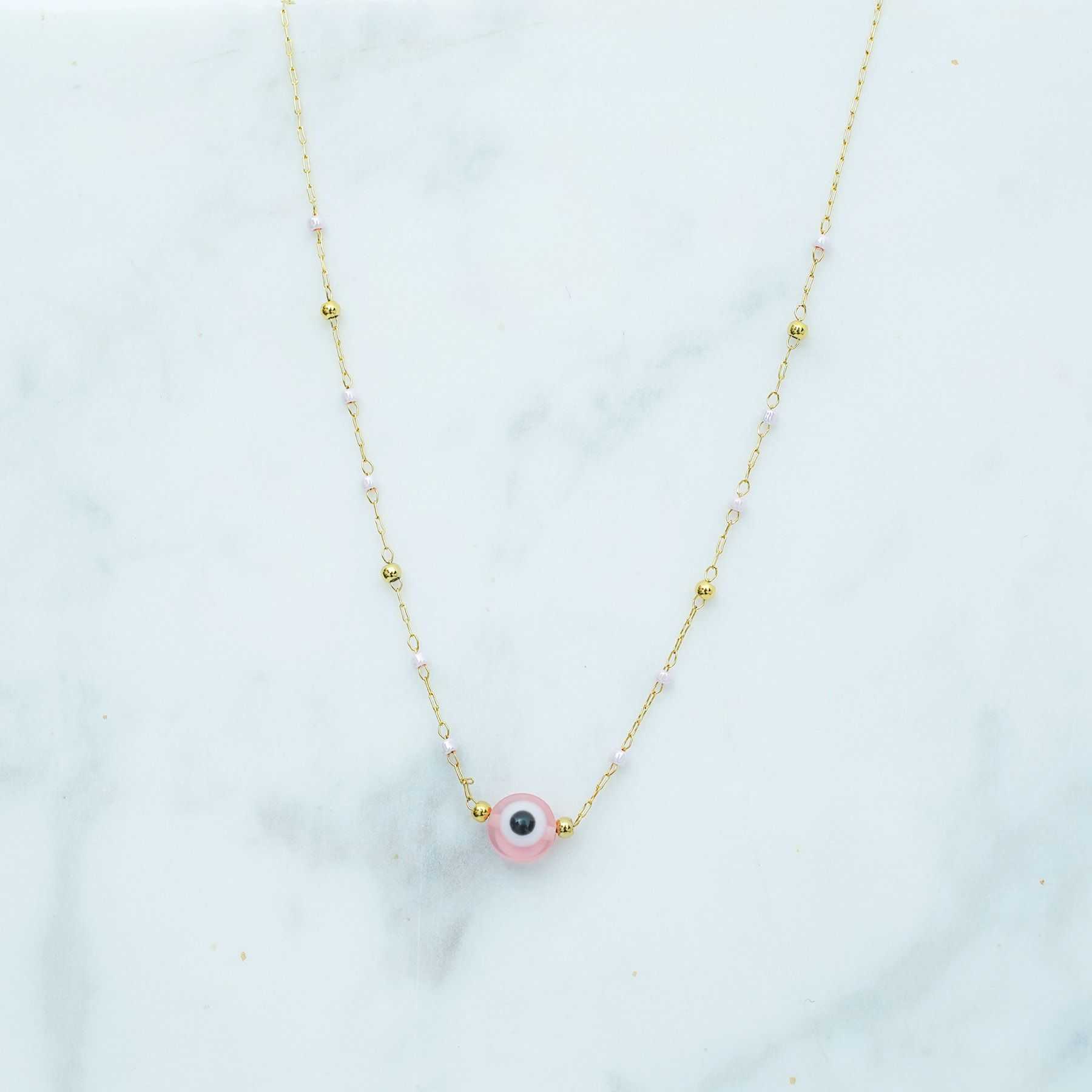 ELYSIAN NECKLACE - GOLD & PINK