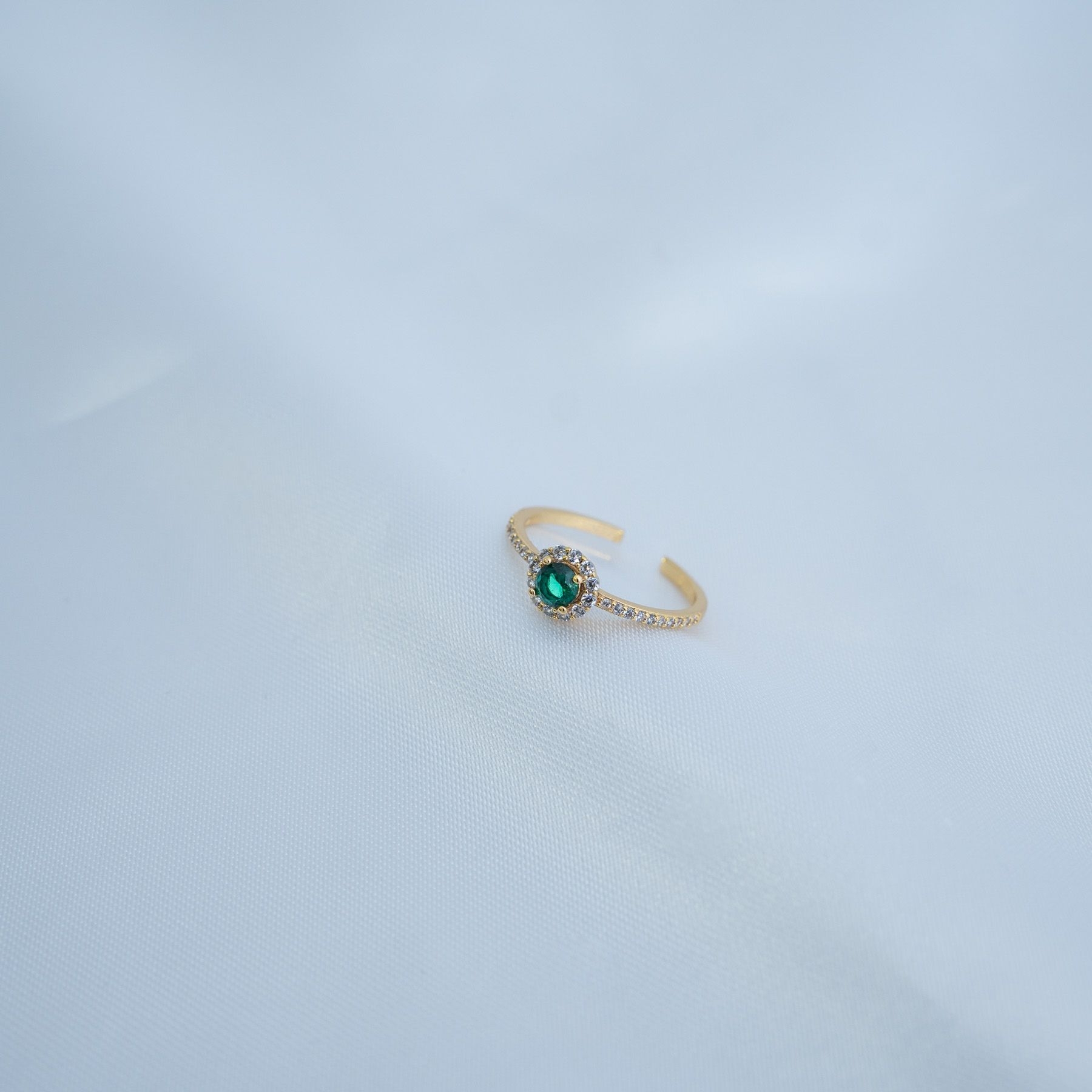 JOLENE RING - GOLD & GREEN ' - ' ΔΑΧΤΥΛΙΔΙΑ