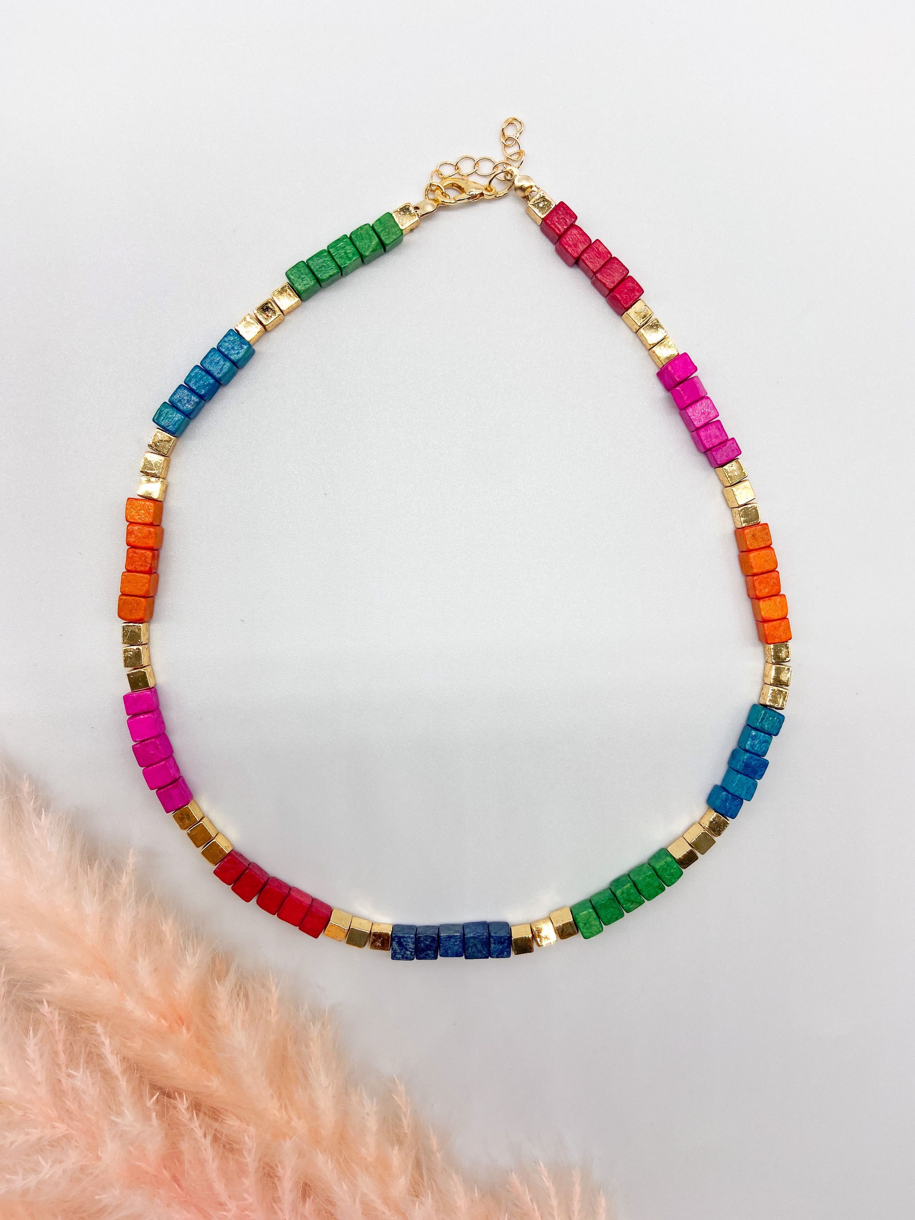 SKOPELOS NECKLACE - COLOURFUL  ' - ' ΜΕ ΧΑΝΤΡΕΣ
