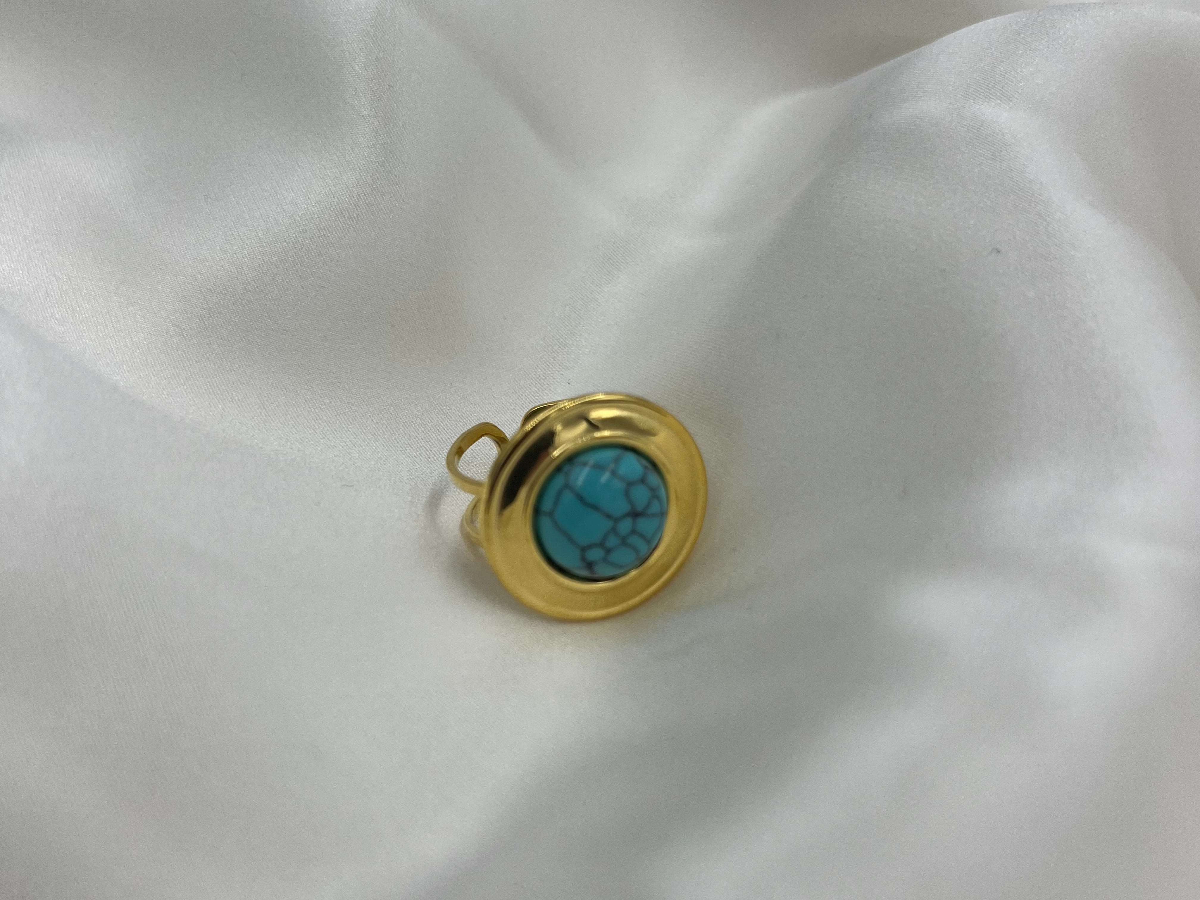 BLUE TOPAZ GOLD RING ' - ' ΔΑΧΤΥΛΙΔΙΑ