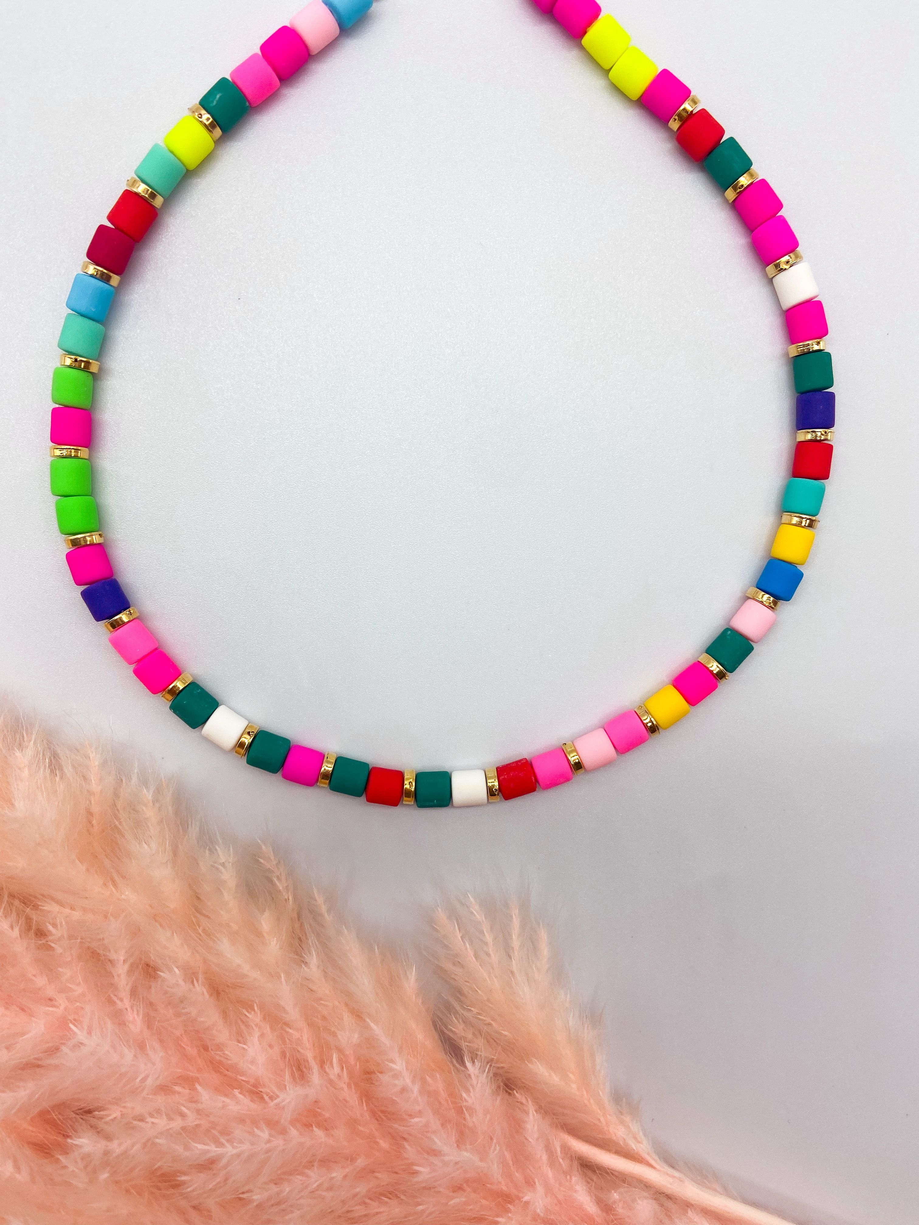 TRINIDAD NECKLACE - COLOURFUL  ' - ' ΜΕ ΧΑΝΤΡΕΣ