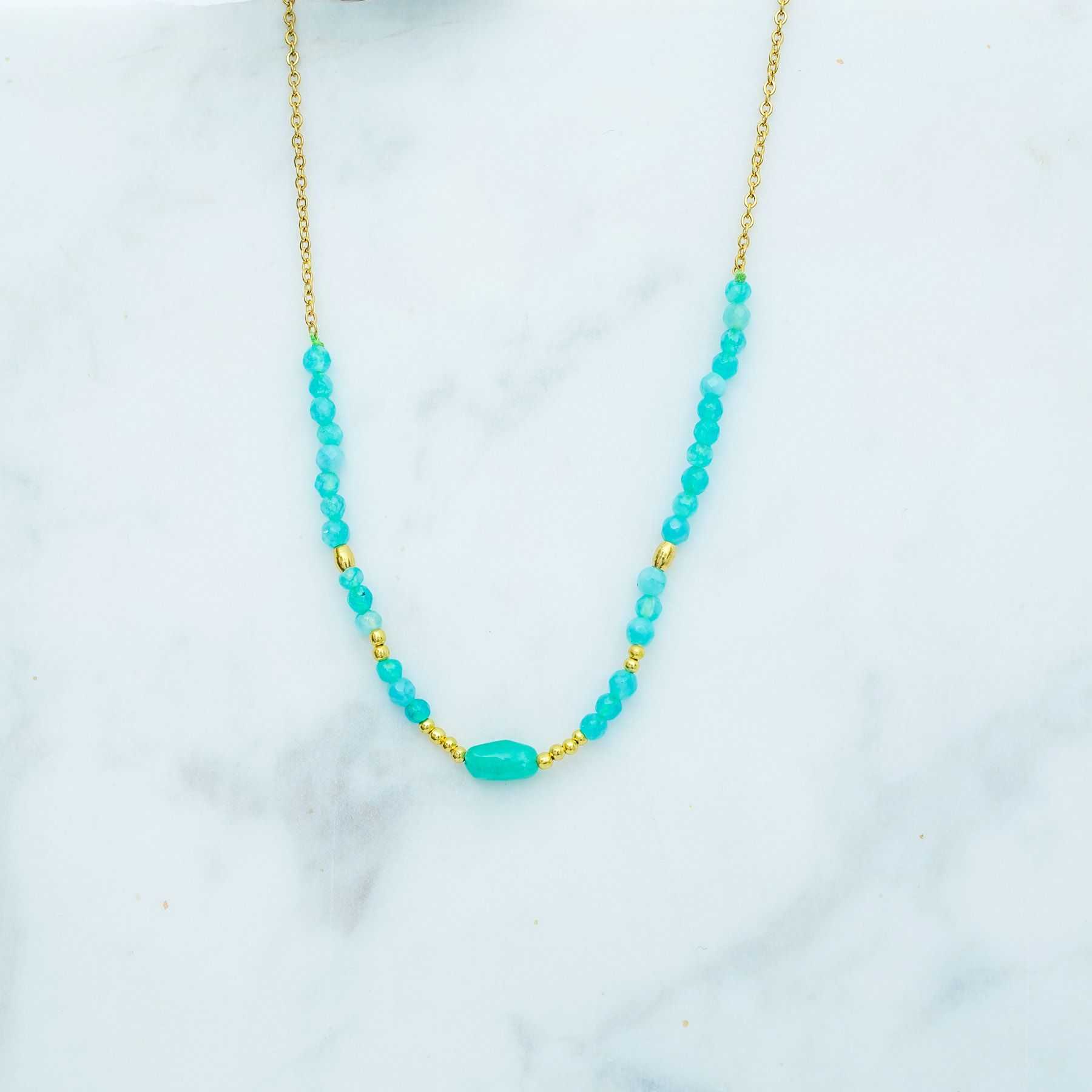 HAWAII NECKLACE - GOLD & BLUE
