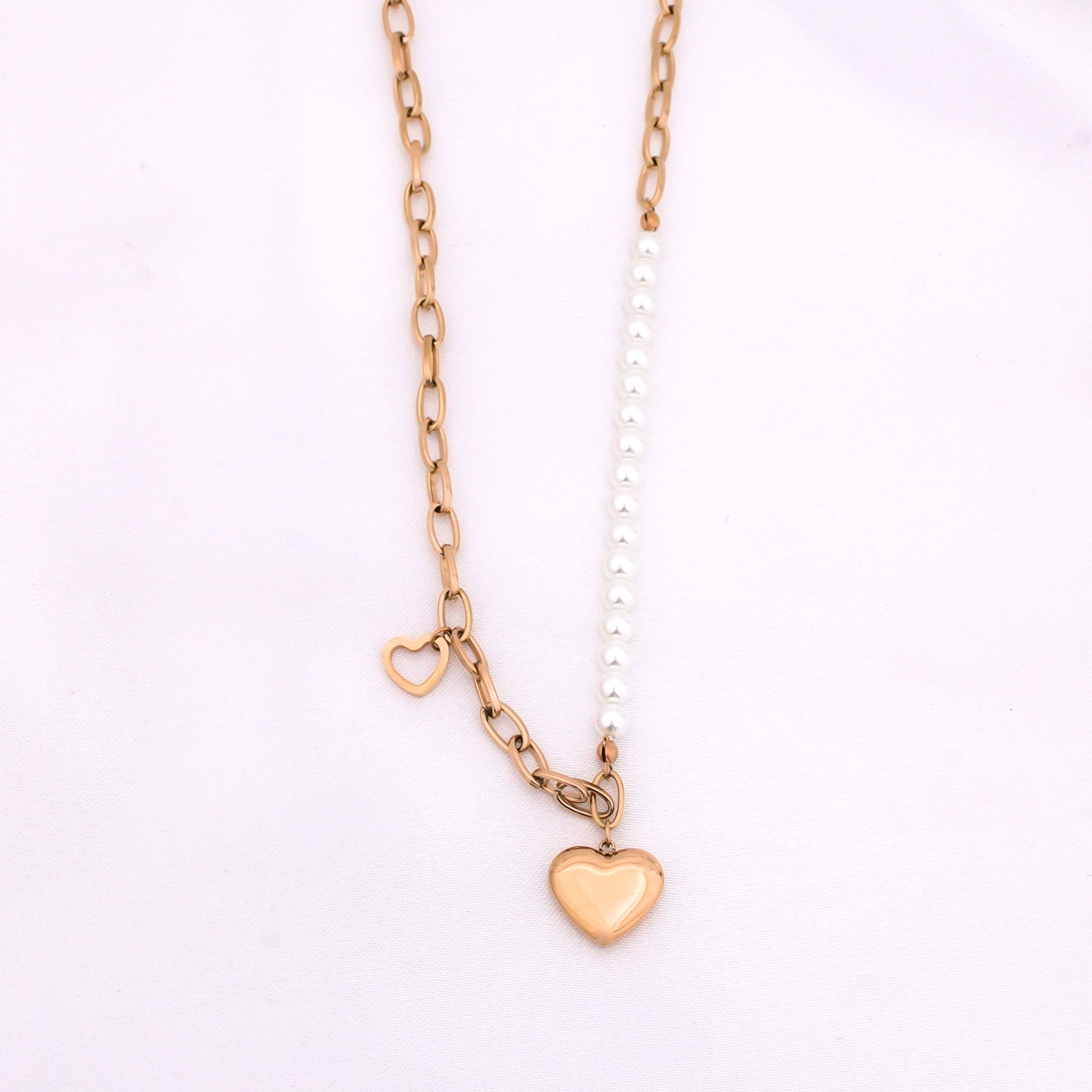 HEART AND SOUL NECKLACE - ROSE GOLD ' - ' ΜΕΝΤΑΓΙΟΝ