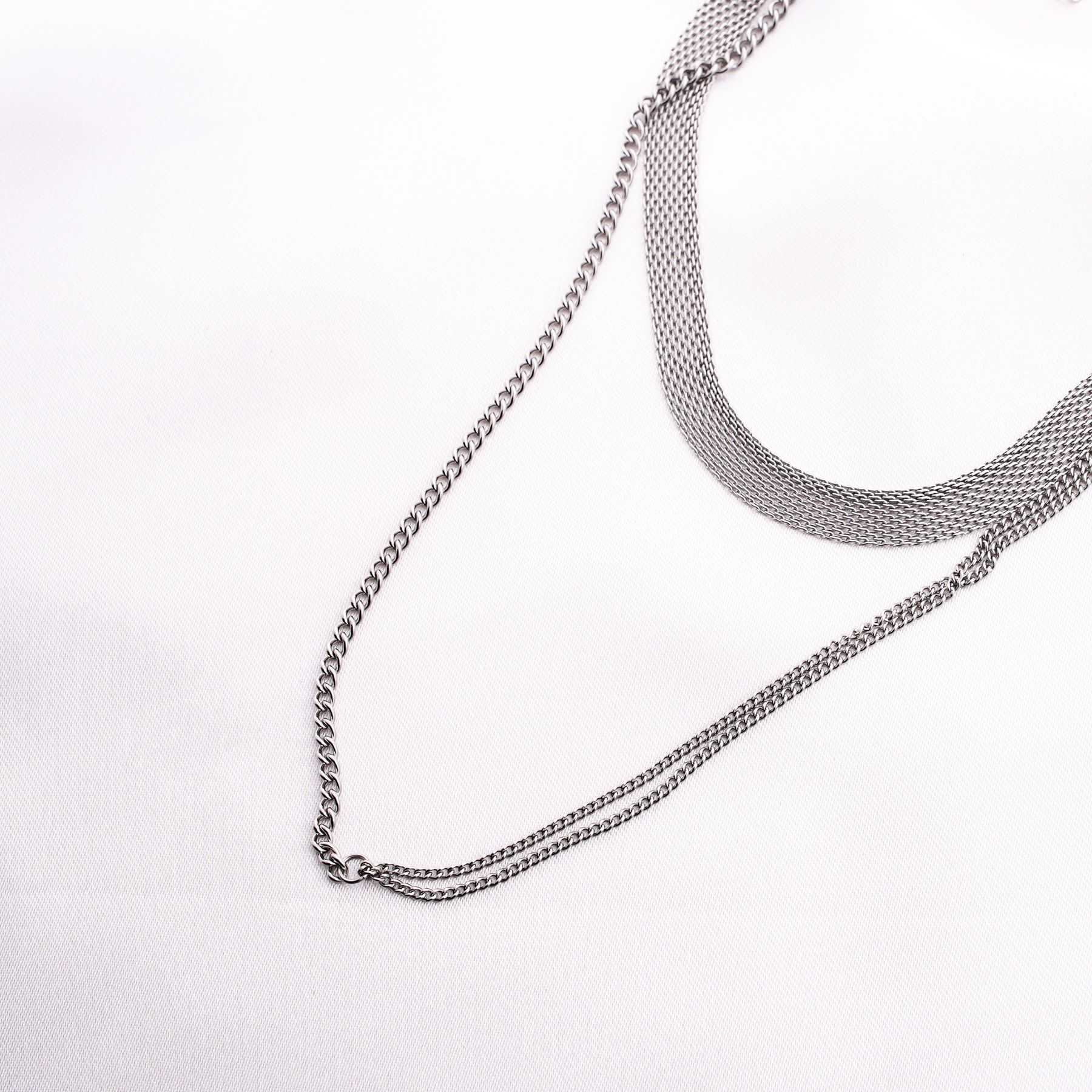 LEGACY CHOKER & DOUBLE NECKLACE - SILVER