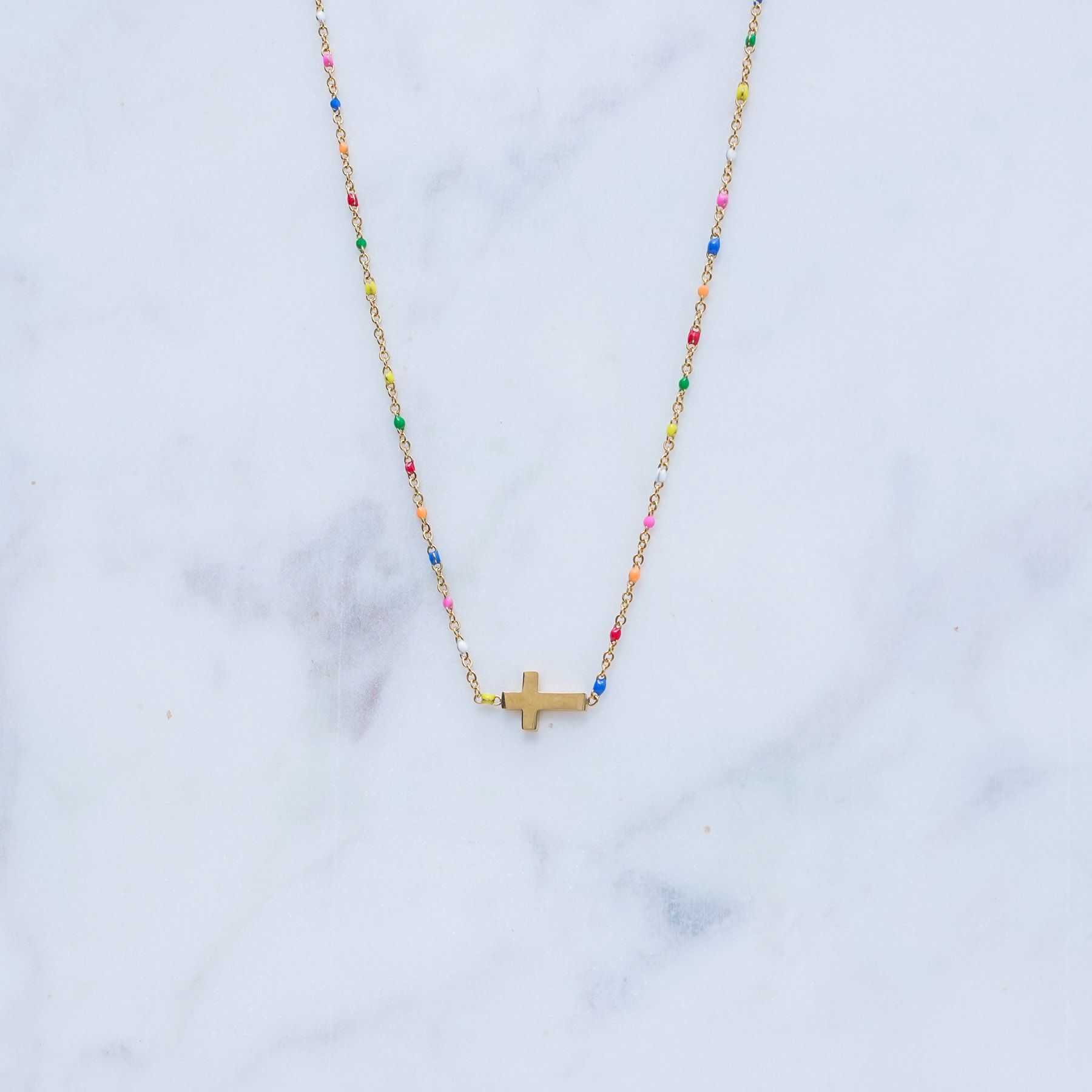 MELINA NECKLACE - COLOURFUL GOLD