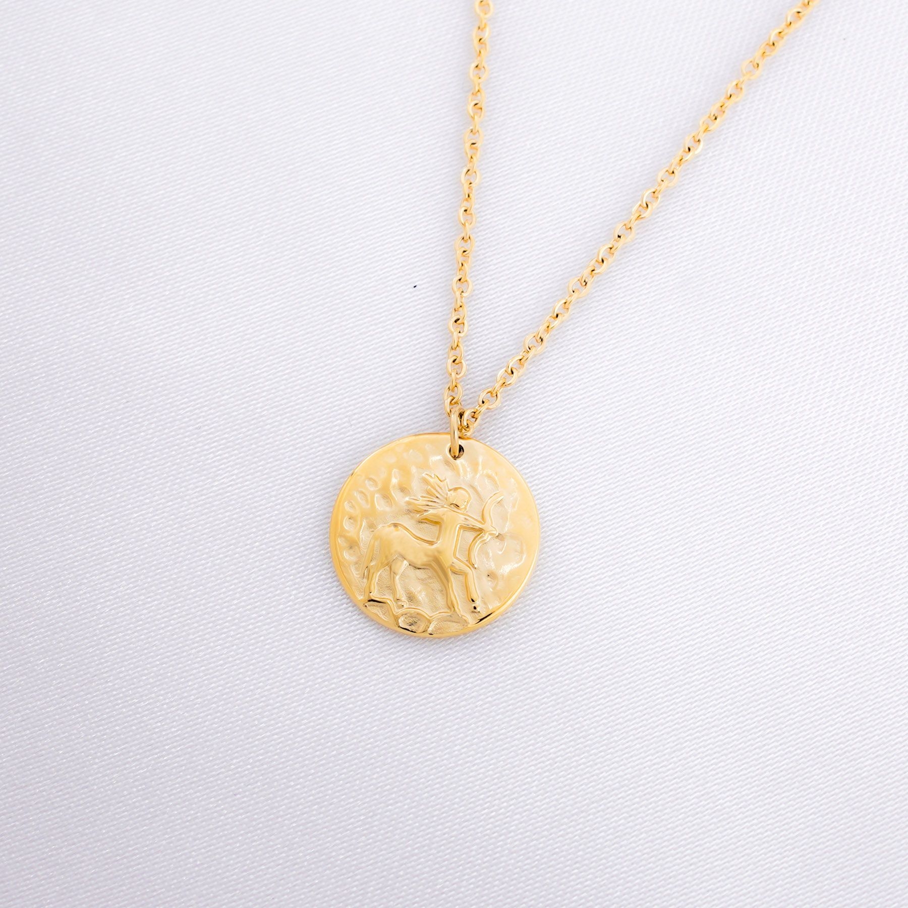 ZODIAC SIGN NECKLACE - ΤΟΞΟΤΗΣ ΧΡΥΣΟ   ' - ' ΖΩΔΙΑ