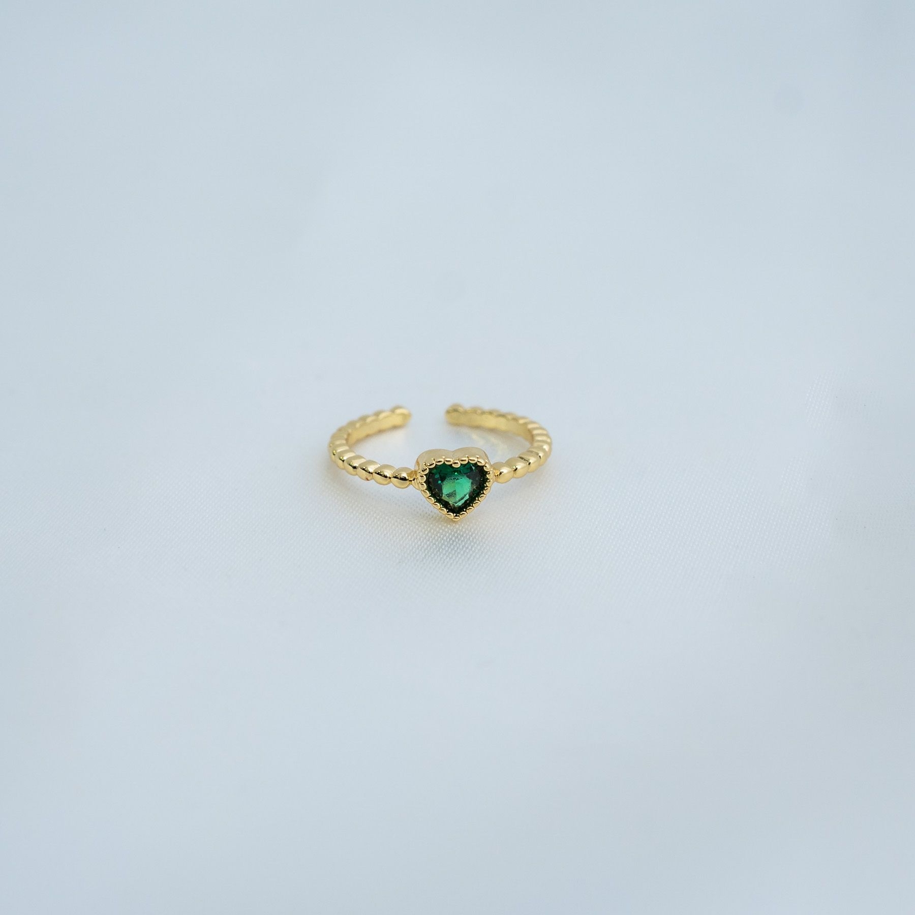 KISS ME RING - GOLD & GREEN ' - ' ΔΑΧΤΥΛΙΔΙΑ
