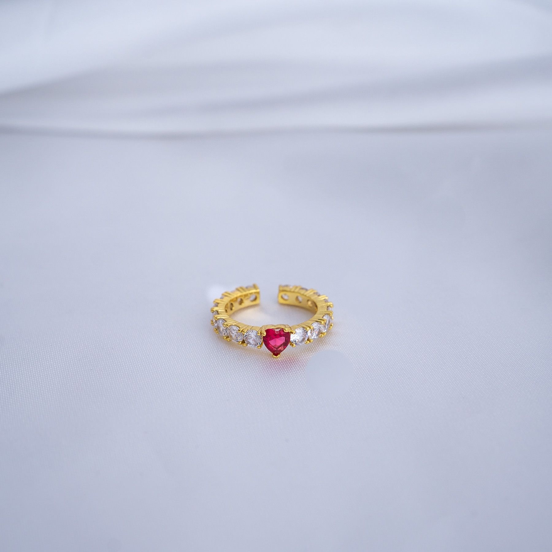 MONROE RING - GOLD & FUCHSIA ' - ' ΔΑΧΤΥΛΙΔΙΑ