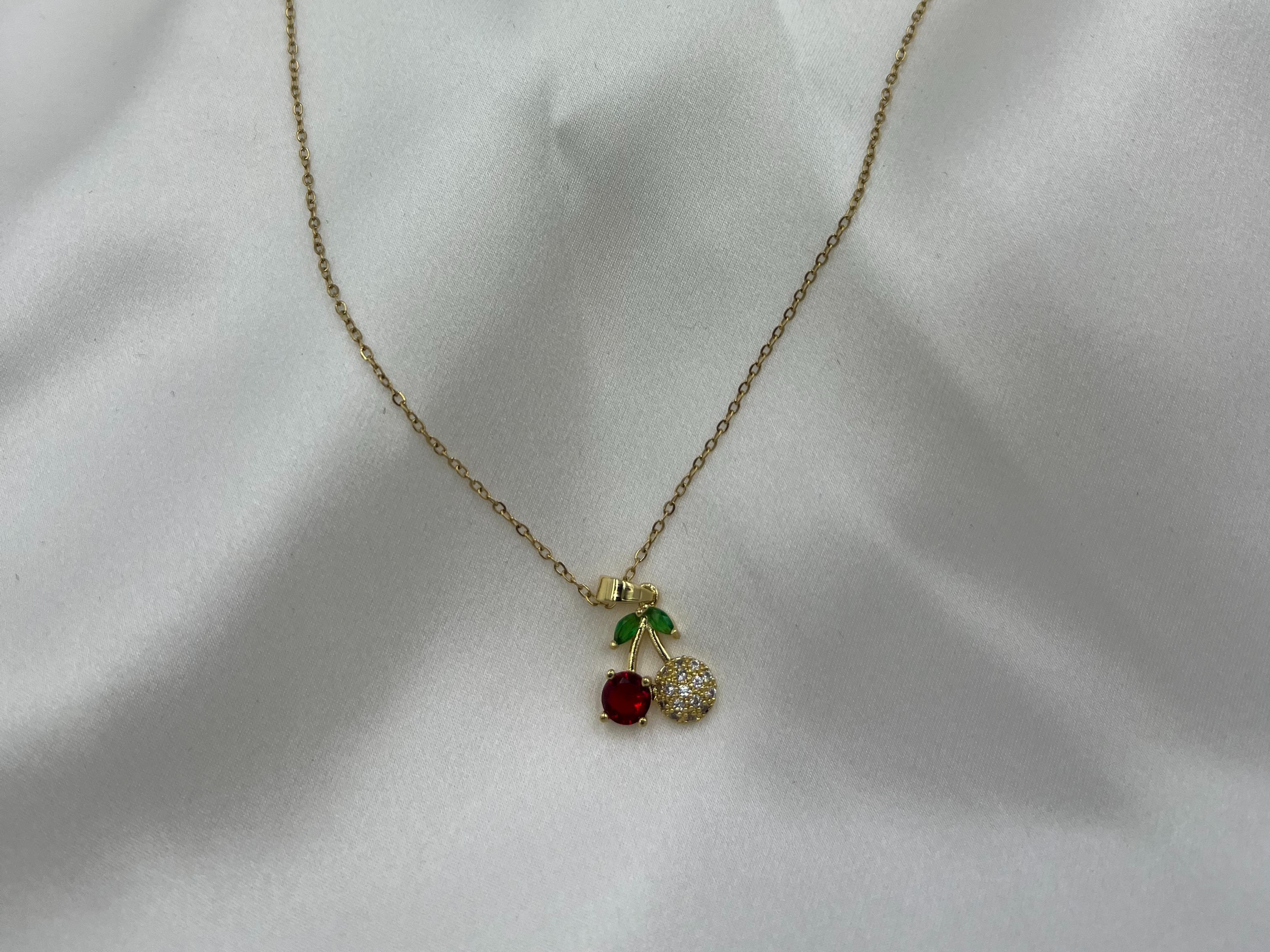 CHERRY GOLD NECKLACE ' - ' ΑΛΥΣΙΔΕΣ