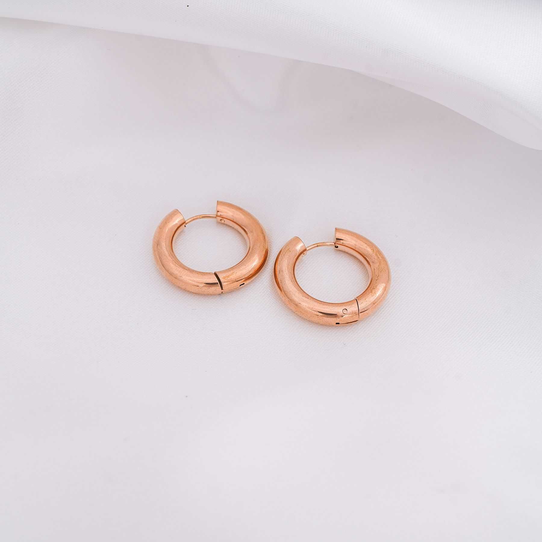 STORMY HOOPS - ROSE GOLD