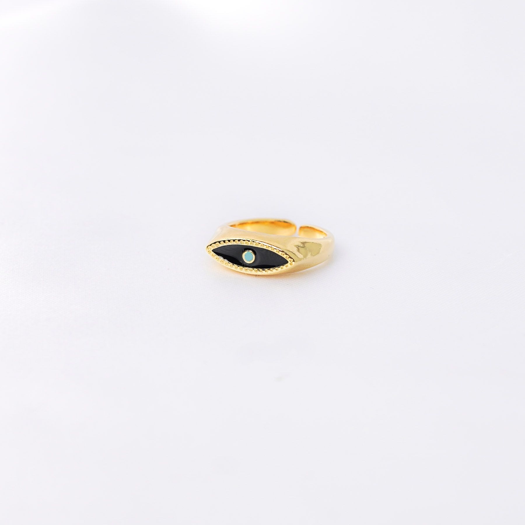 IRIS RING - GOLD & BLACK ' - ' ΔΑΧΤΥΛΙΔΙΑ