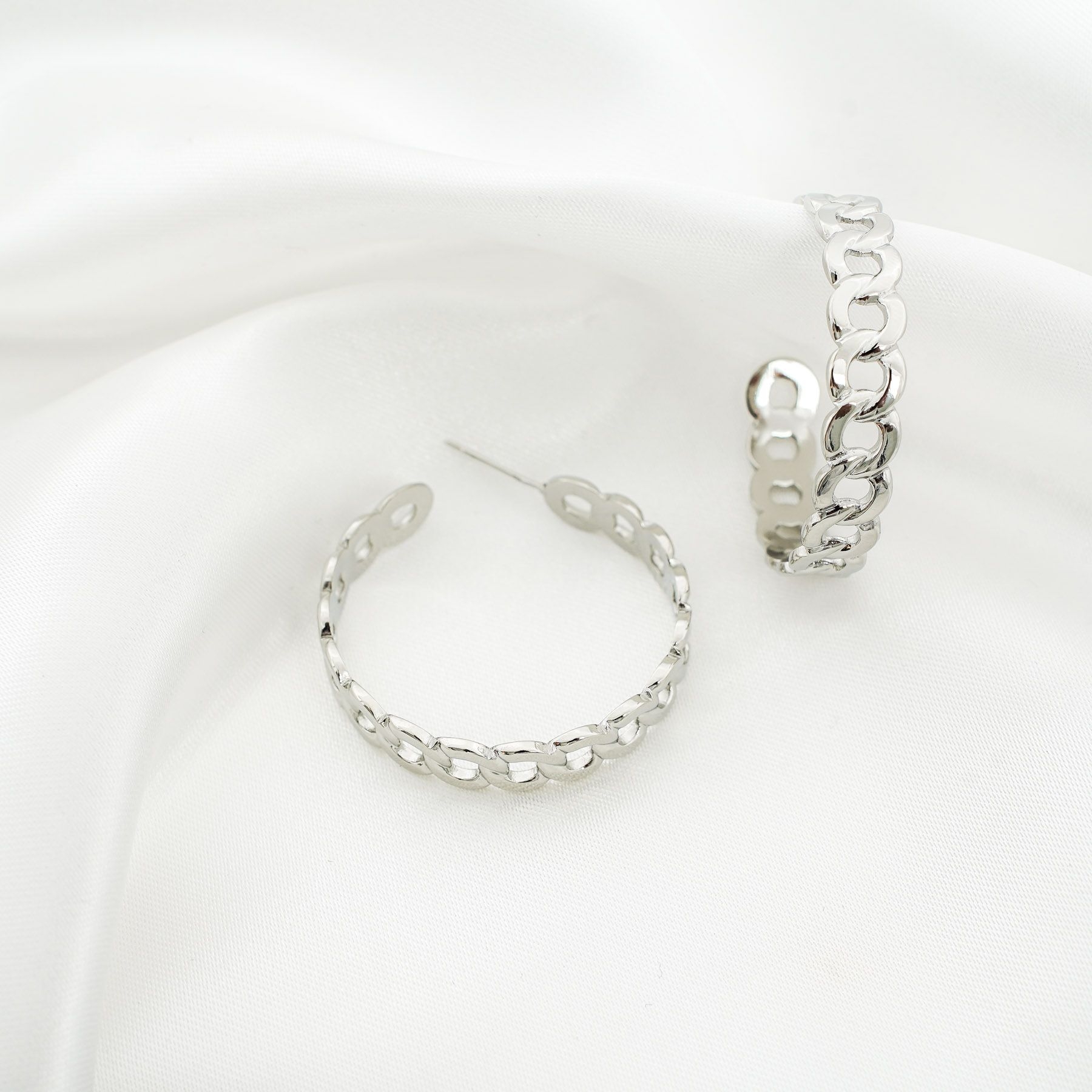MELANIE EARRINGS - SILVER ' - ' ΚΡΕΜΑΣΤΑ