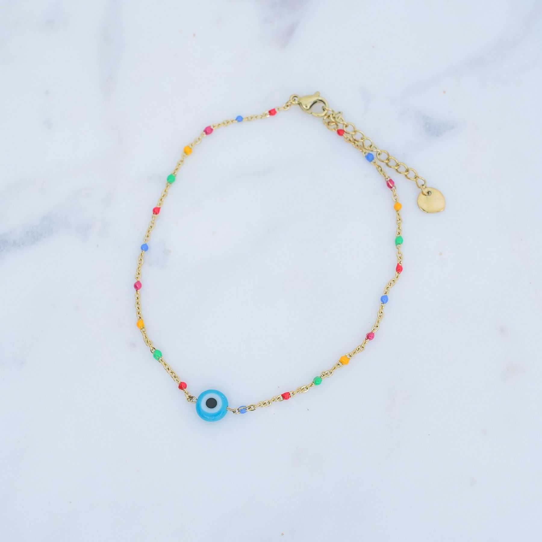 ELYSIAN ANKLET - COLOURFUL GOLD