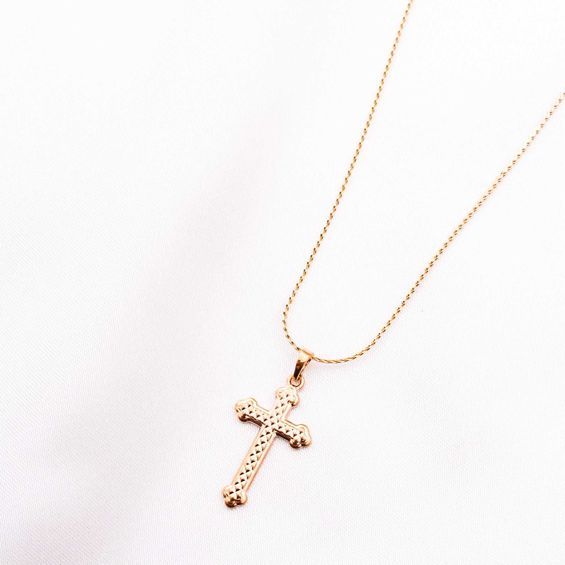 CROSS NECKLACE - ROSE GOLD