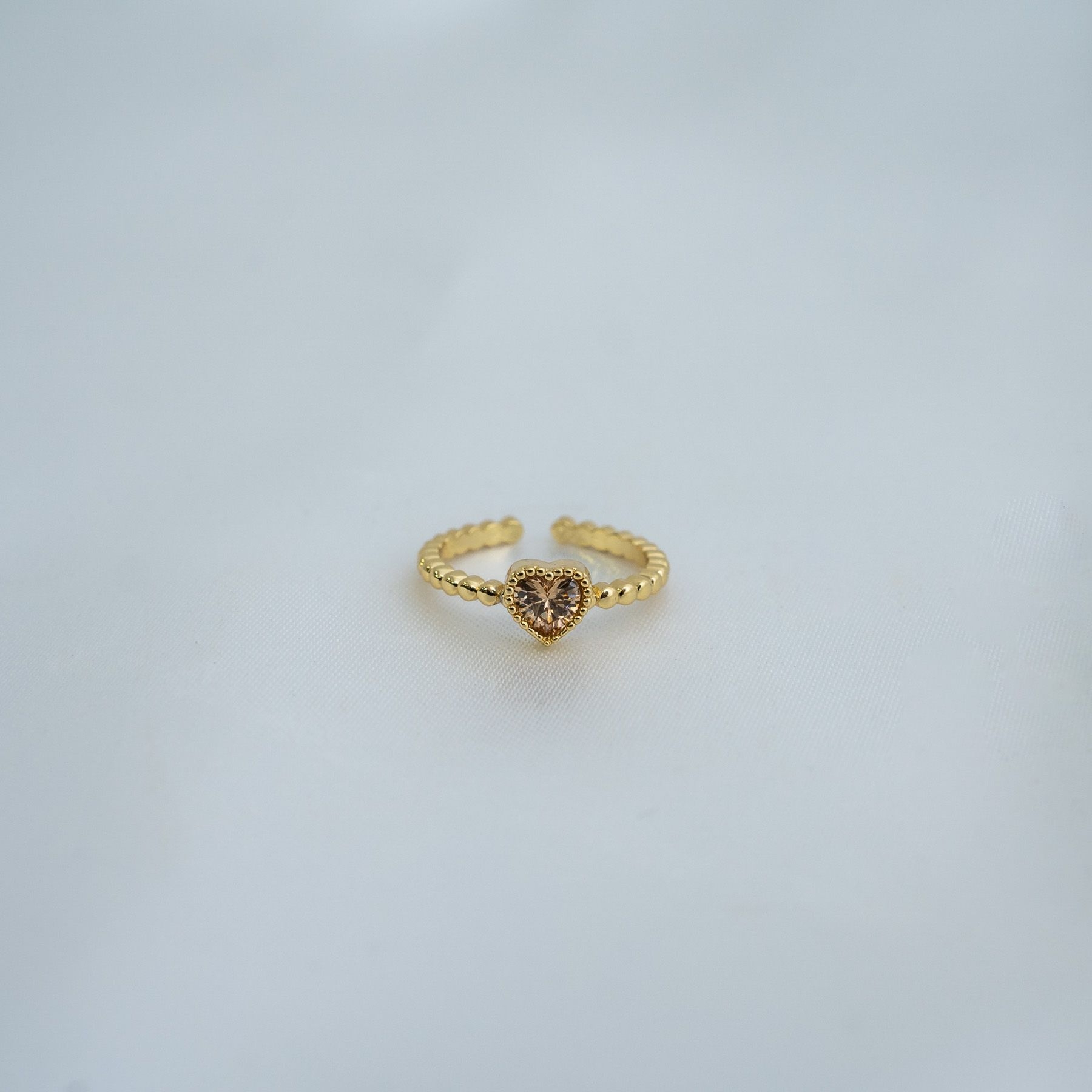 KISS ME RING - GOLD & BEIGE ' - ' ΔΑΧΤΥΛΙΔΙΑ