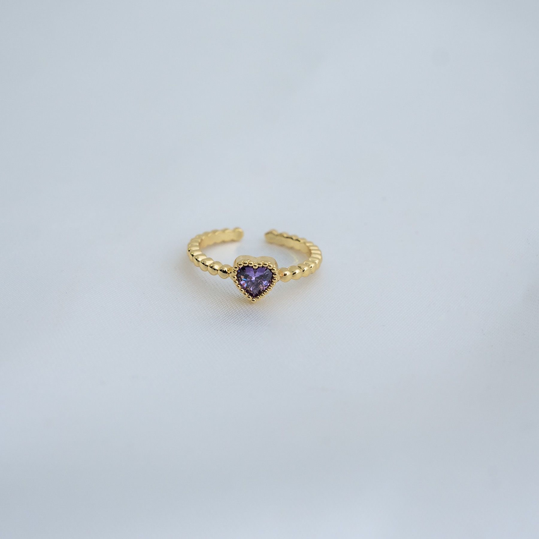 KISS ME RING - GOLD & PURPLE ' - ' ΔΑΧΤΥΛΙΔΙΑ