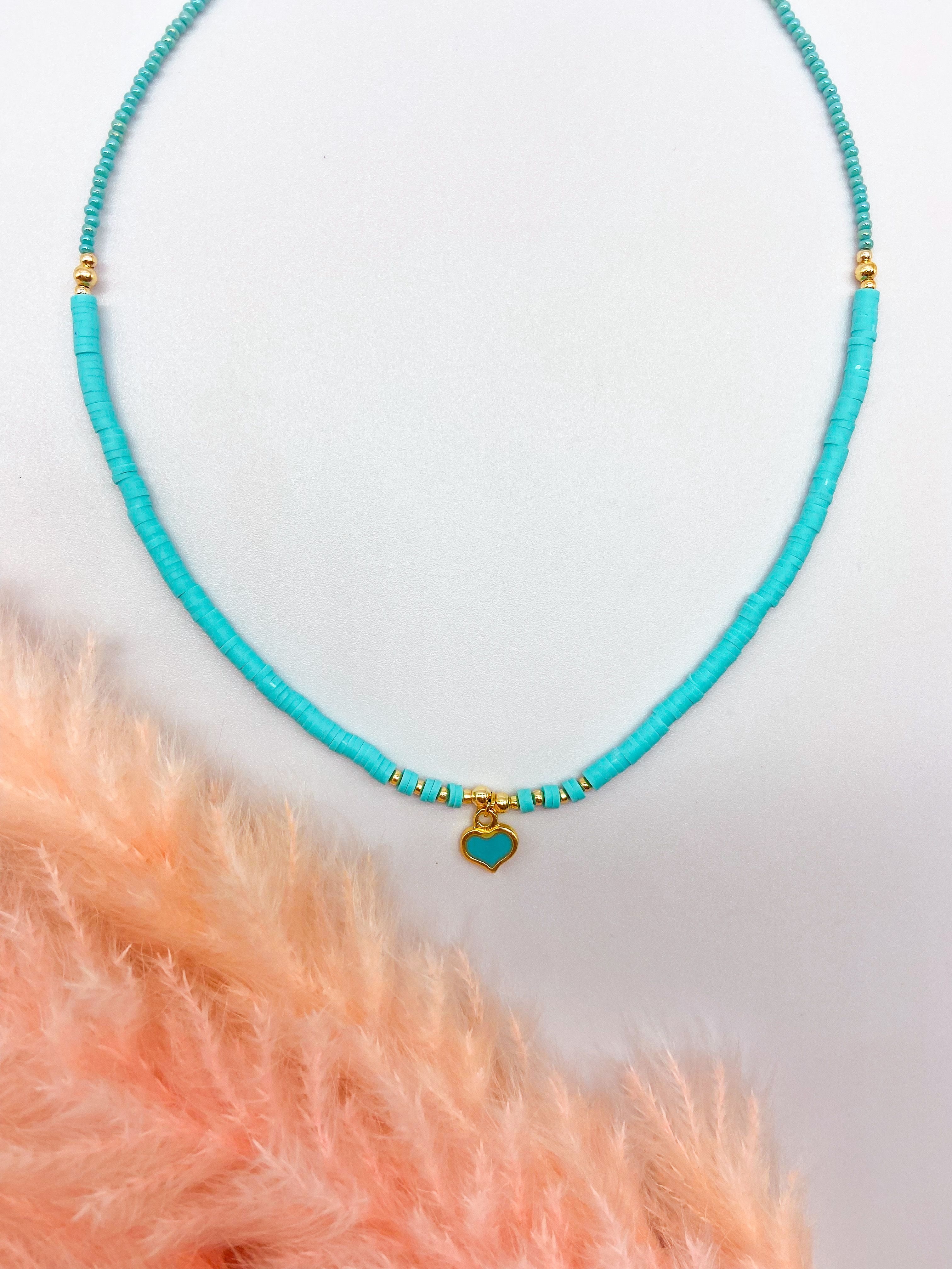 SICILY NECKLACE - TURQUOISE  ' - ' ΜΕ ΧΑΝΤΡΕΣ