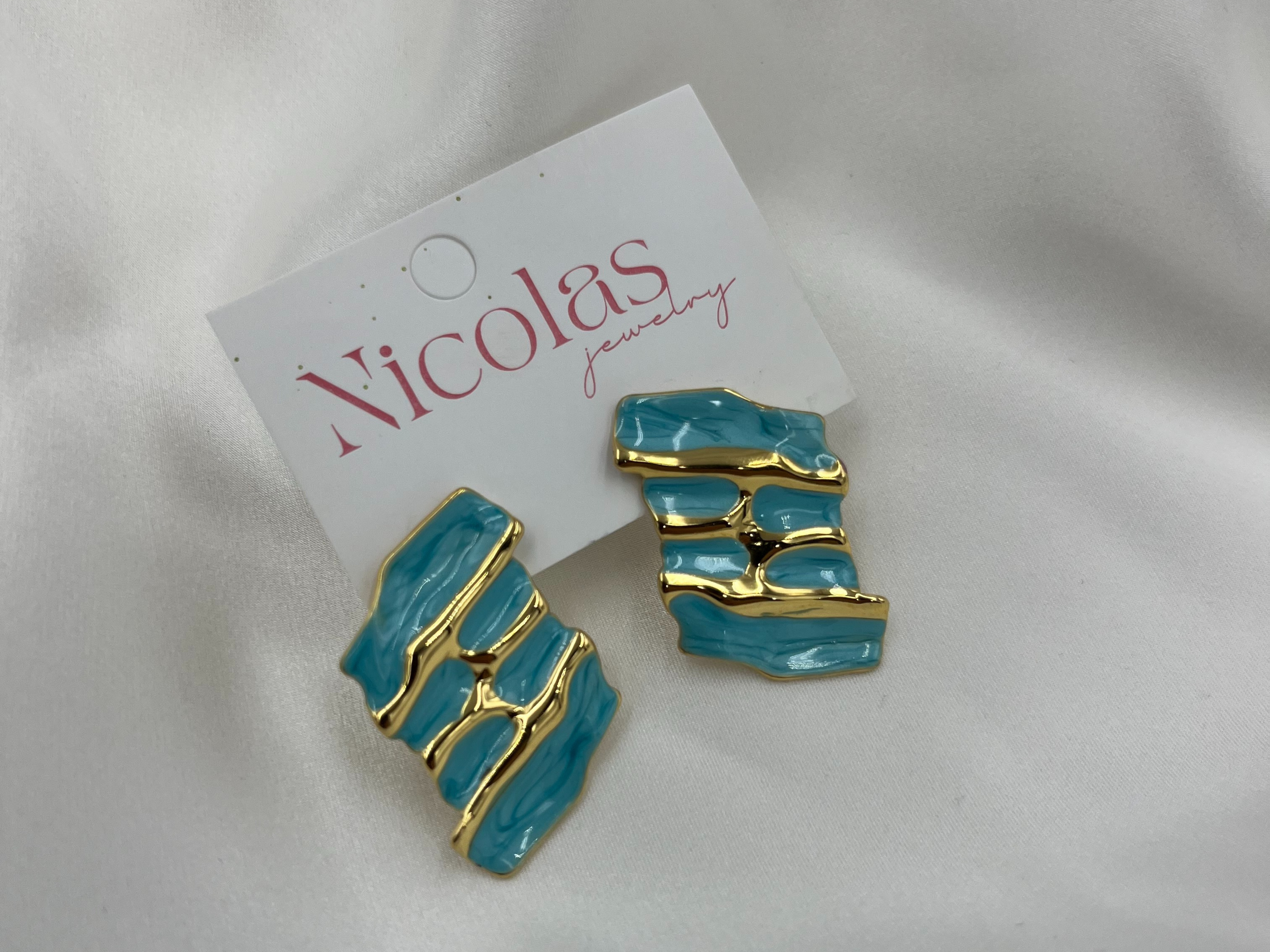 ANGELINA BLUE EARRINGS ' - ' ΚΡΕΜΑΣΤΑ